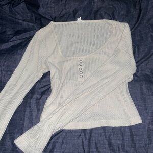 Chic Cream Long Sleeve Blouse